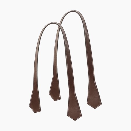O bag long handles pointed | dark brown