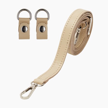 O bag shoulder strap extra slim 80/110 with clips | nappa | sand