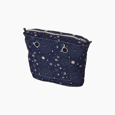 O bag mini innerbag zip-up | stars | navy blue