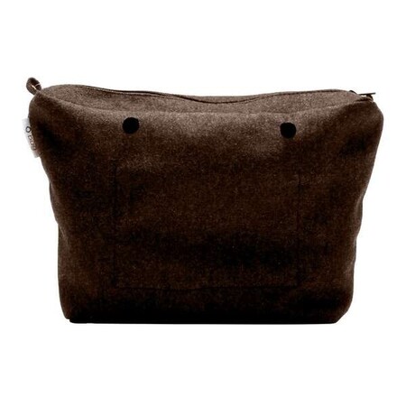 O bag mini innerbag zip-up | wool | brown