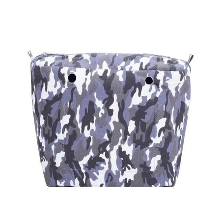 O bag mini innerbag zip-up | canvas | camouflage grey