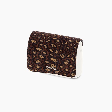 O bag pocket flap | leopard | black