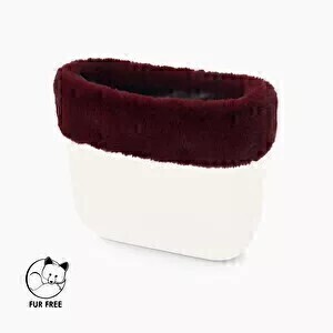 O bag mini trim | faux lapin rex fur | bordeaux | SALE