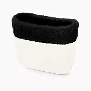 O bag classic trim | faux lapin rex fur | black | SALE